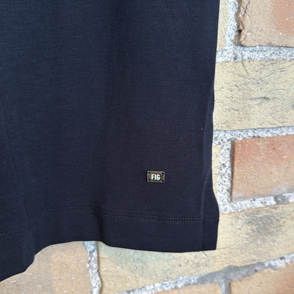 FIG Black V-Neck/Crewneck T-Shirt Dress - Picture 3 of 5